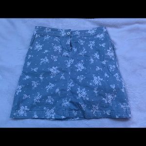 Blue floral skirt -size 2